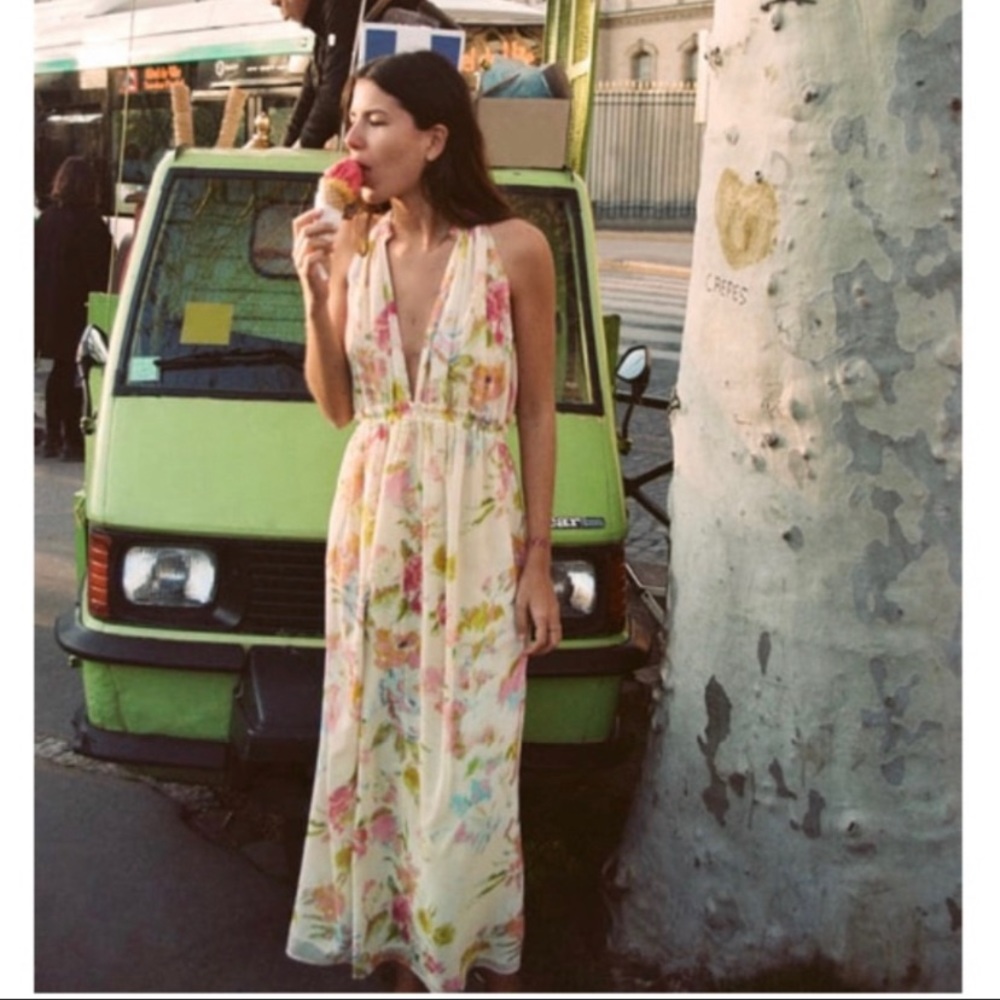 Zara Long Floral Maxi Dress